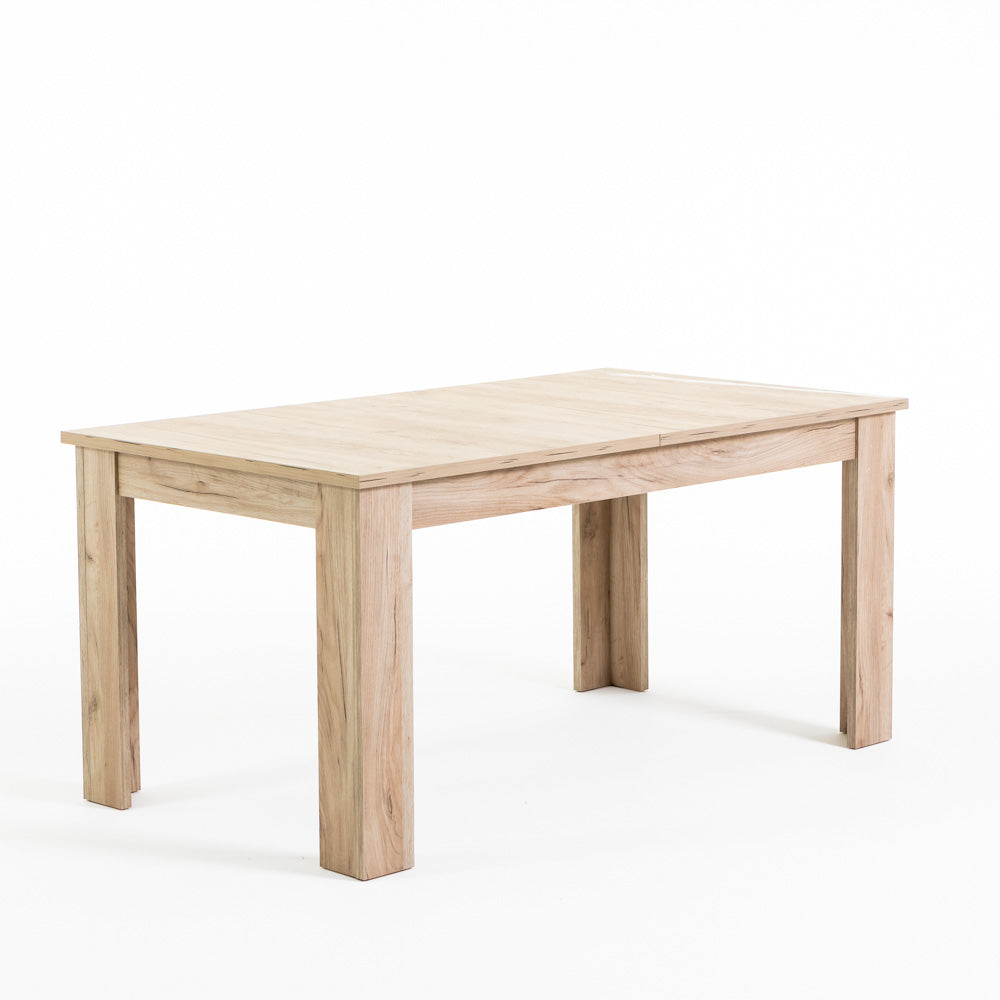 Oscar – tavolo allungabile in legno melaminico, colore rovere chiaro, dimensione 160x90 cm