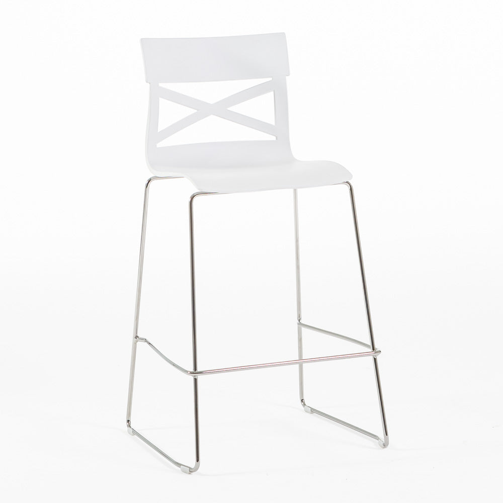 Martina XL – sgabello da cucina per isola e penisola, colore bianco