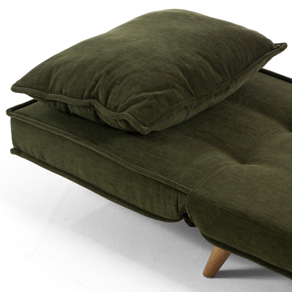 Cozy – divano letto in tessuto trapuntato con apertura facile