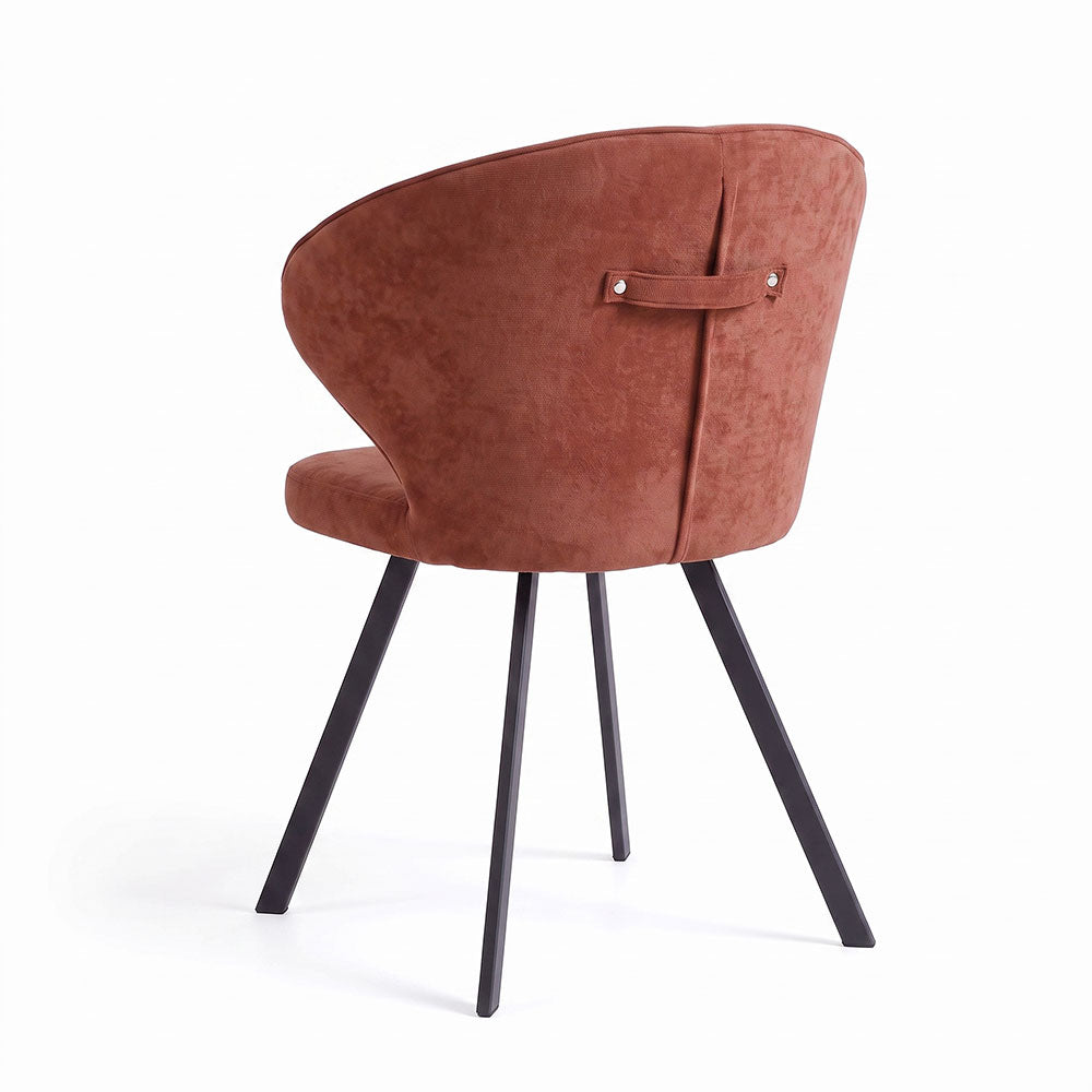 Karin – sedia pet friendly in tessuto con gambe in metallo