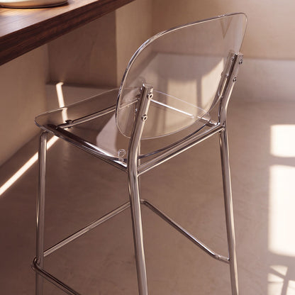 Gloss XL – sgabello trasparente 65 cm in policarbonato