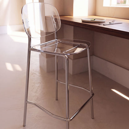 Gloss XL – sgabello trasparente 65 cm in policarbonato