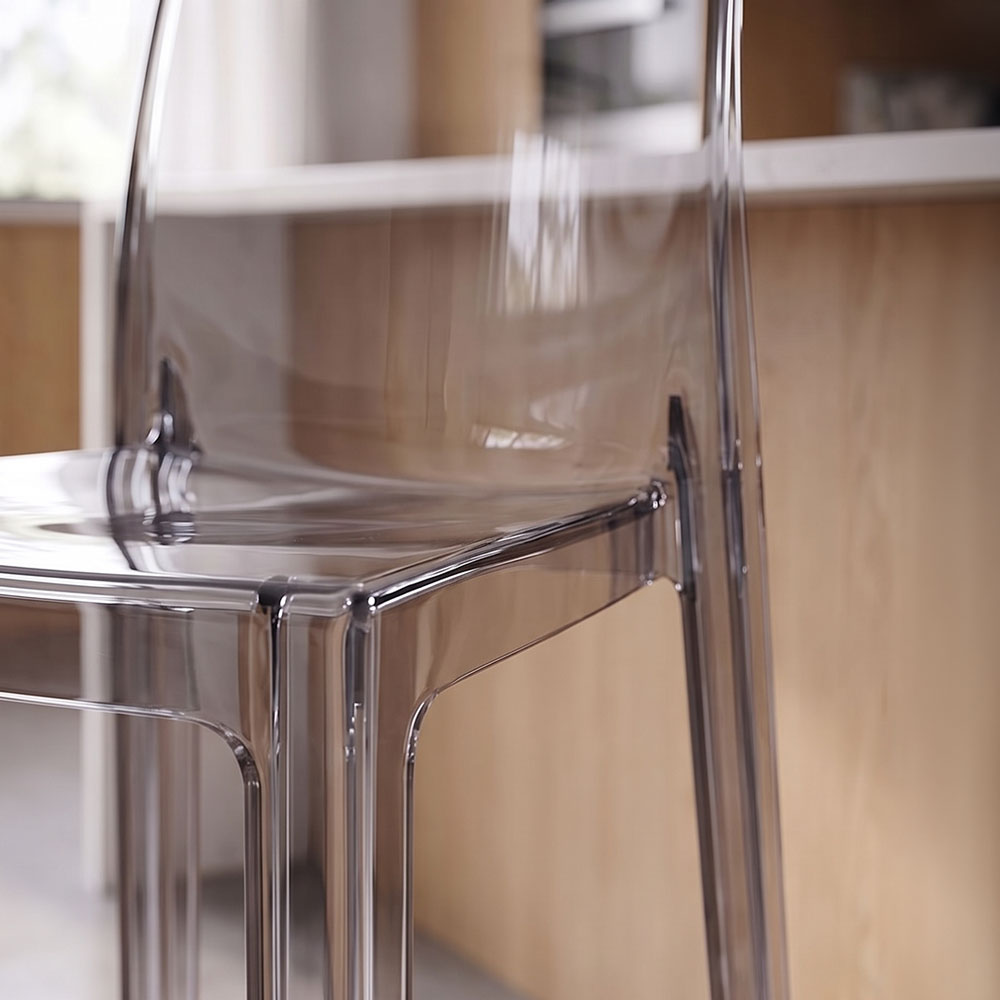 Aura XL – sgabello da cucina in policarbonato trasparente