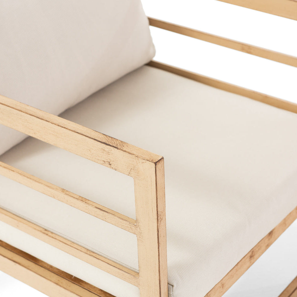 Cortina – set da giardino in metallo effetto legno anticato