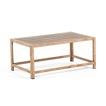 Cortina – set da giardino in metallo effetto legno anticato