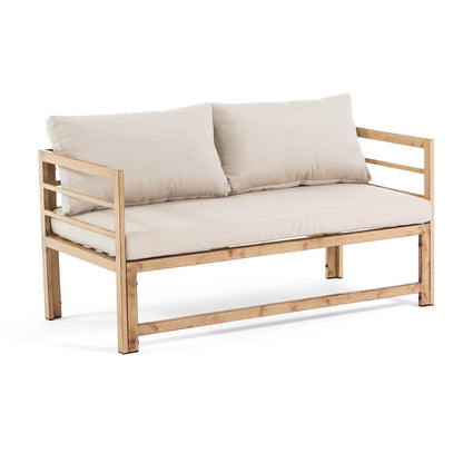Cortina – set da giardino in metallo effetto legno anticato