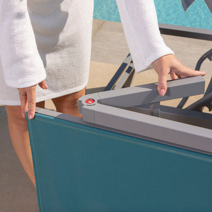 DUNA SUNBEDS + SIDE TABLE SET