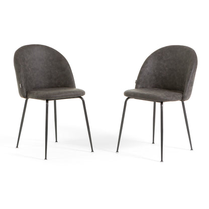 SARA LEATHER-LOOK CHAIRS