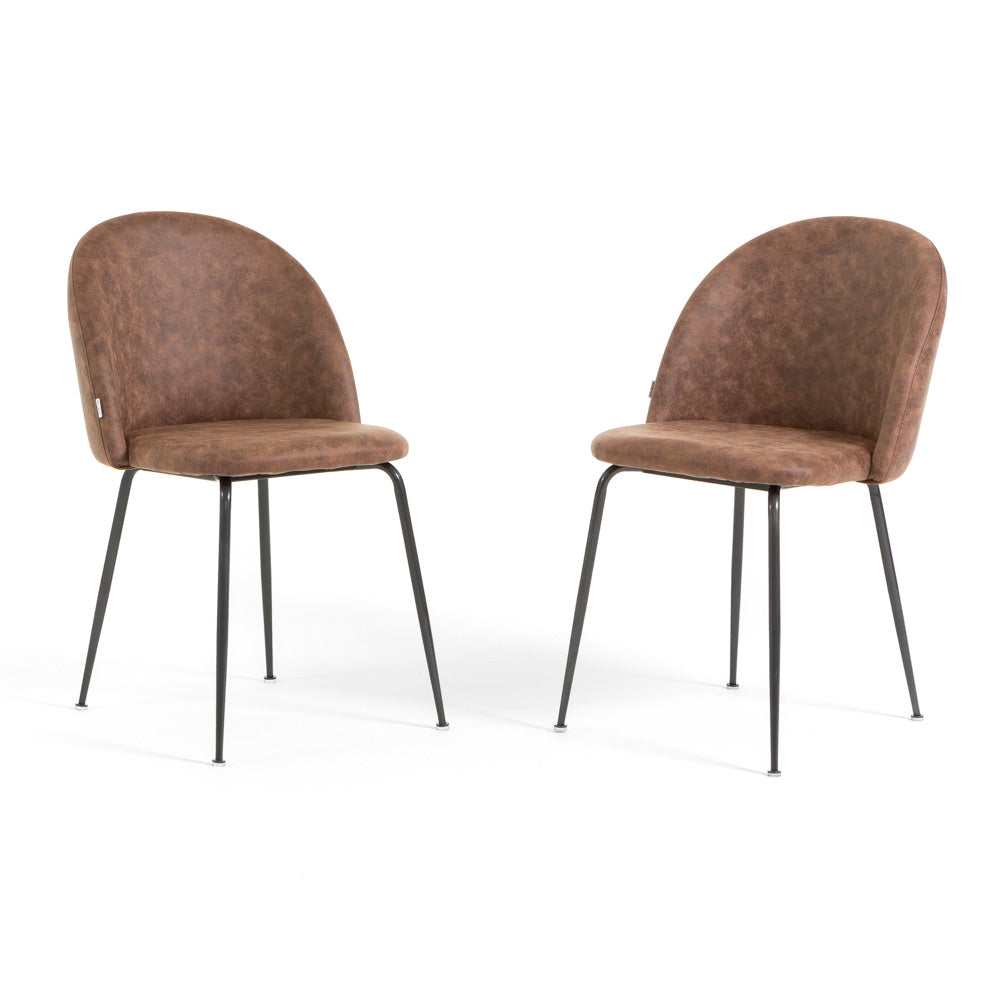 SARA LEATHER-LOOK CHAIRS