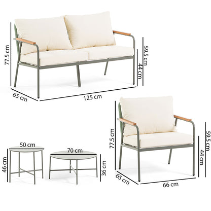 Set Jesolo – set relax da giardino con divano e poltrone